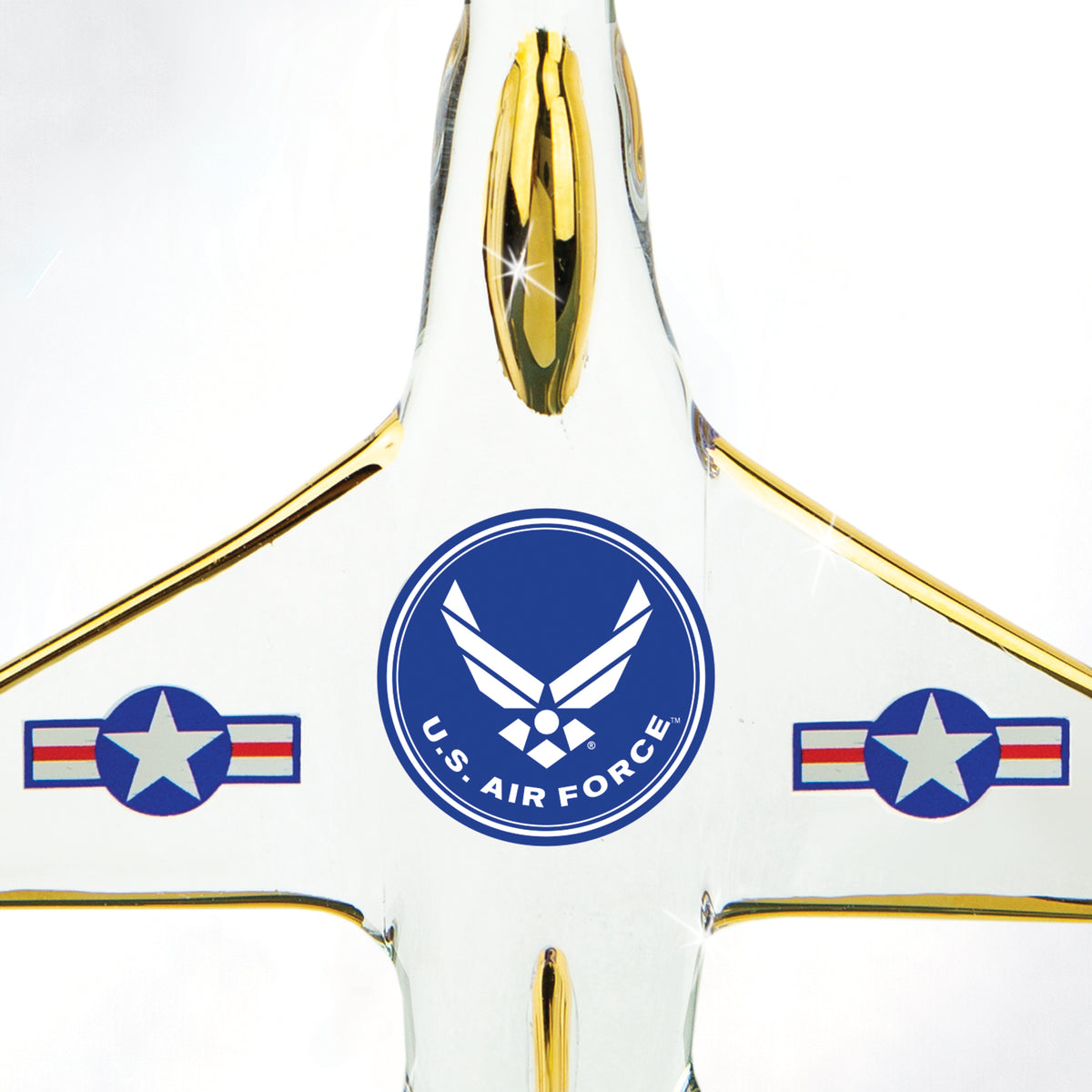 W3 716-F: U.S. Air Force F-16 Jet Ornament – Glass Baron