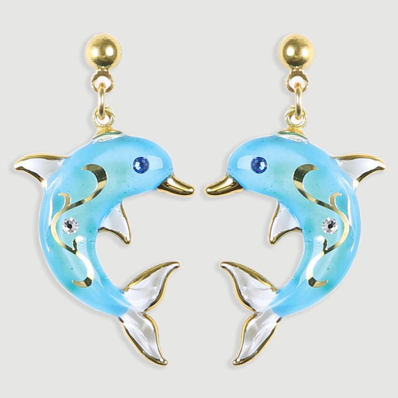 Personalized Drop Fishhook Earrings for Women Dolphin Jumping, One Size,  Stainless Steel Glass, No Gemstone : : Clothing, Shoes &  Accessories