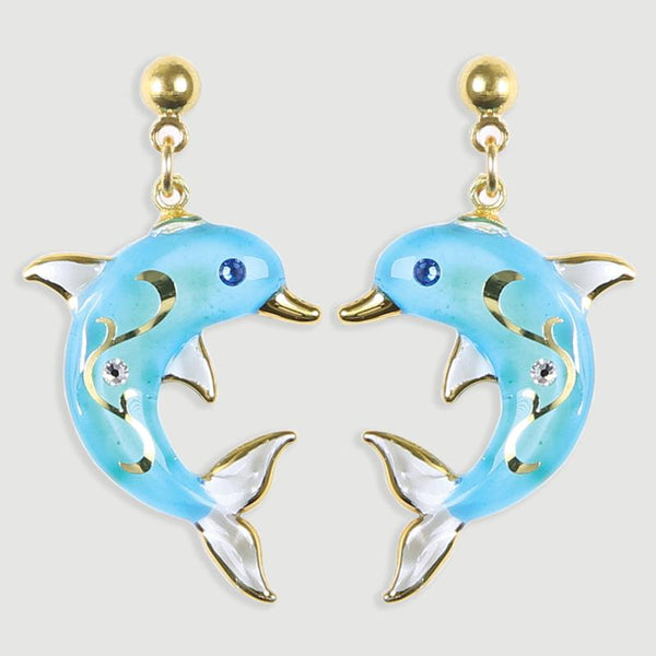 Turquoise Dolphin Earrings
