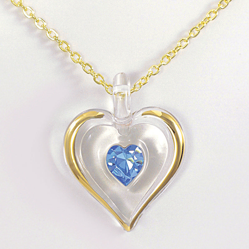 Birthstone Heart Necklace – Glass Baron