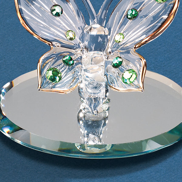 Butterfly with Green Crystals