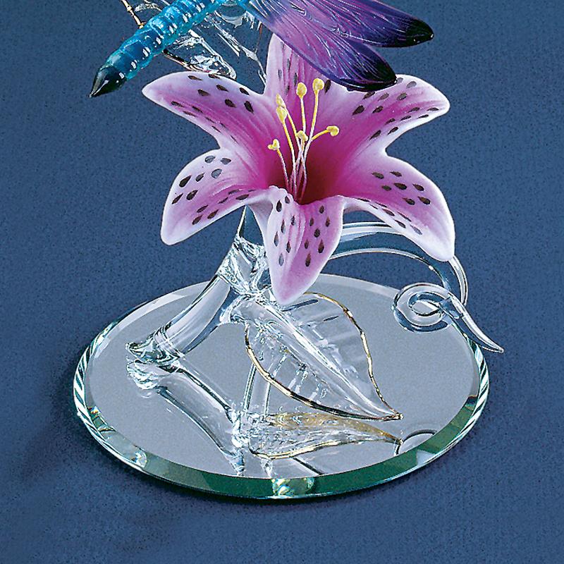 Glass Dragonfly with Lily - Nature Gifts & Collectibles - Glass Baron —  FairyGlen Store