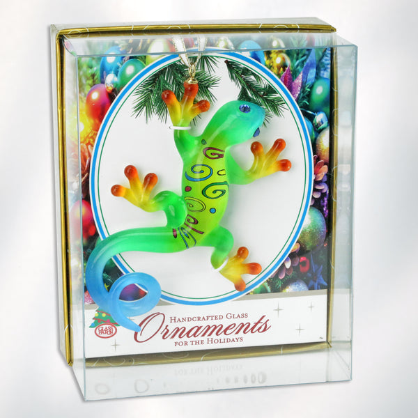 C2 202-DH: Gecko 'Christmas Party' Ornament