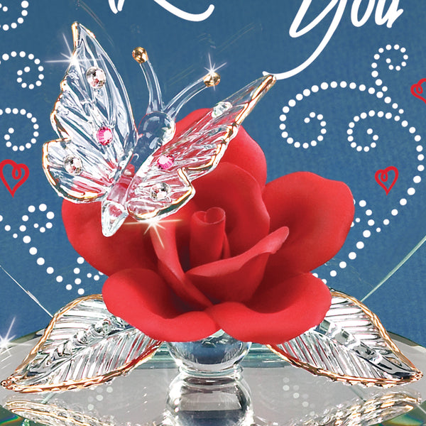 EM5 323: Red Rose with Butterfly