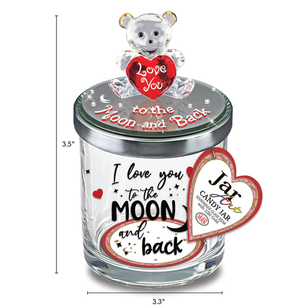 JA4-S3 151-BK: Bear "Moon and Back" Candy Jar