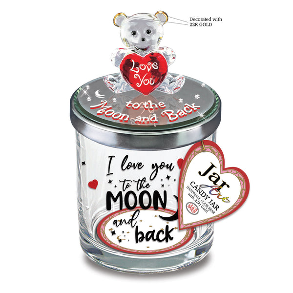 JA4-S3 151-BK: Bear "Moon and Back" Candy Jar