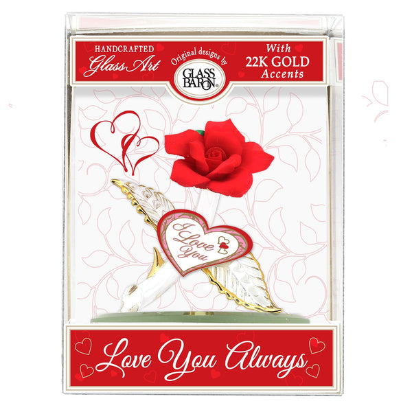Keepsake Box: Red Rose "I Love You"