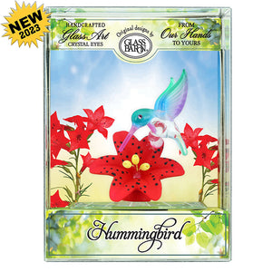 Keepsake Box: Hummingbird, Red Lily