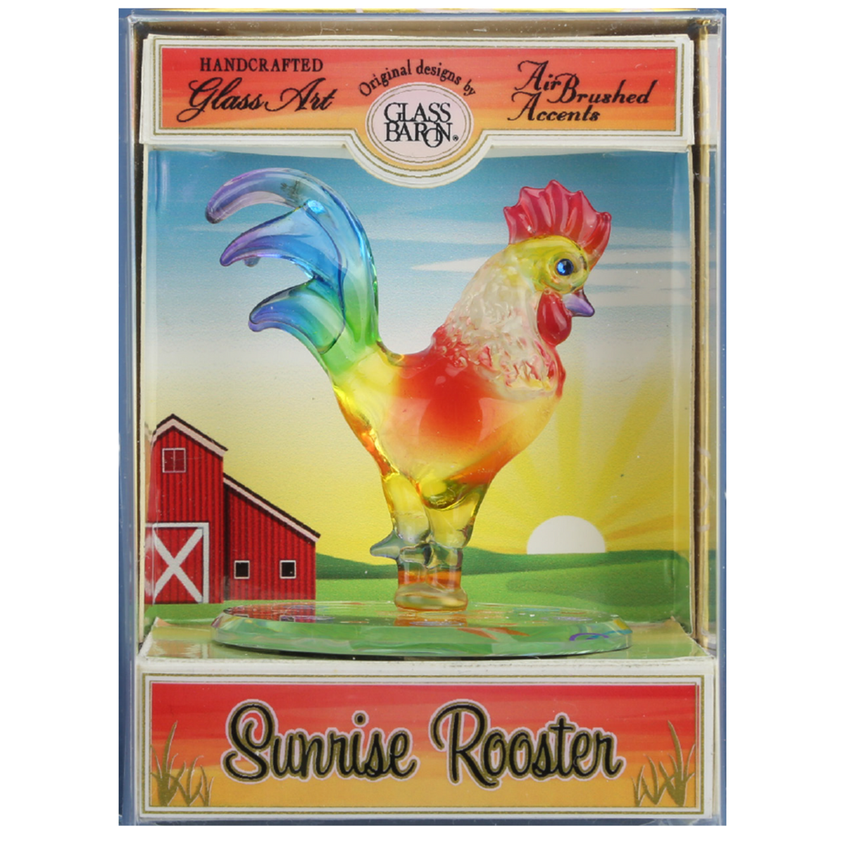 Keepsake Box: Sunrise Rooster – Glass Baron