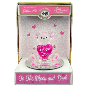 Keepsake Box: Bear "Moon and Back" - Pink