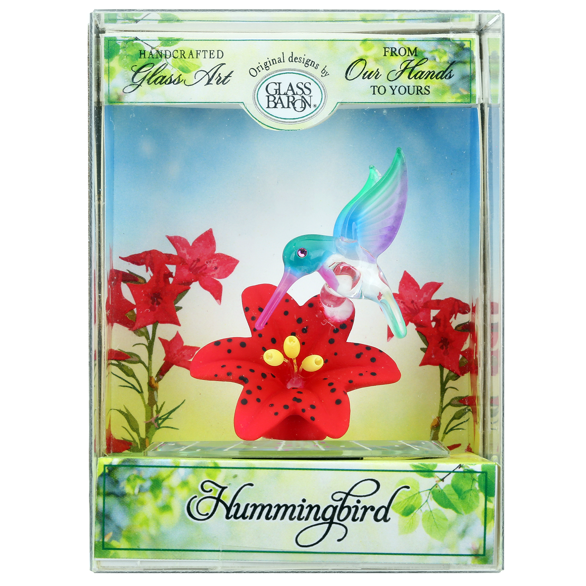 Keepsake Box: Hummingbird, Red Lily