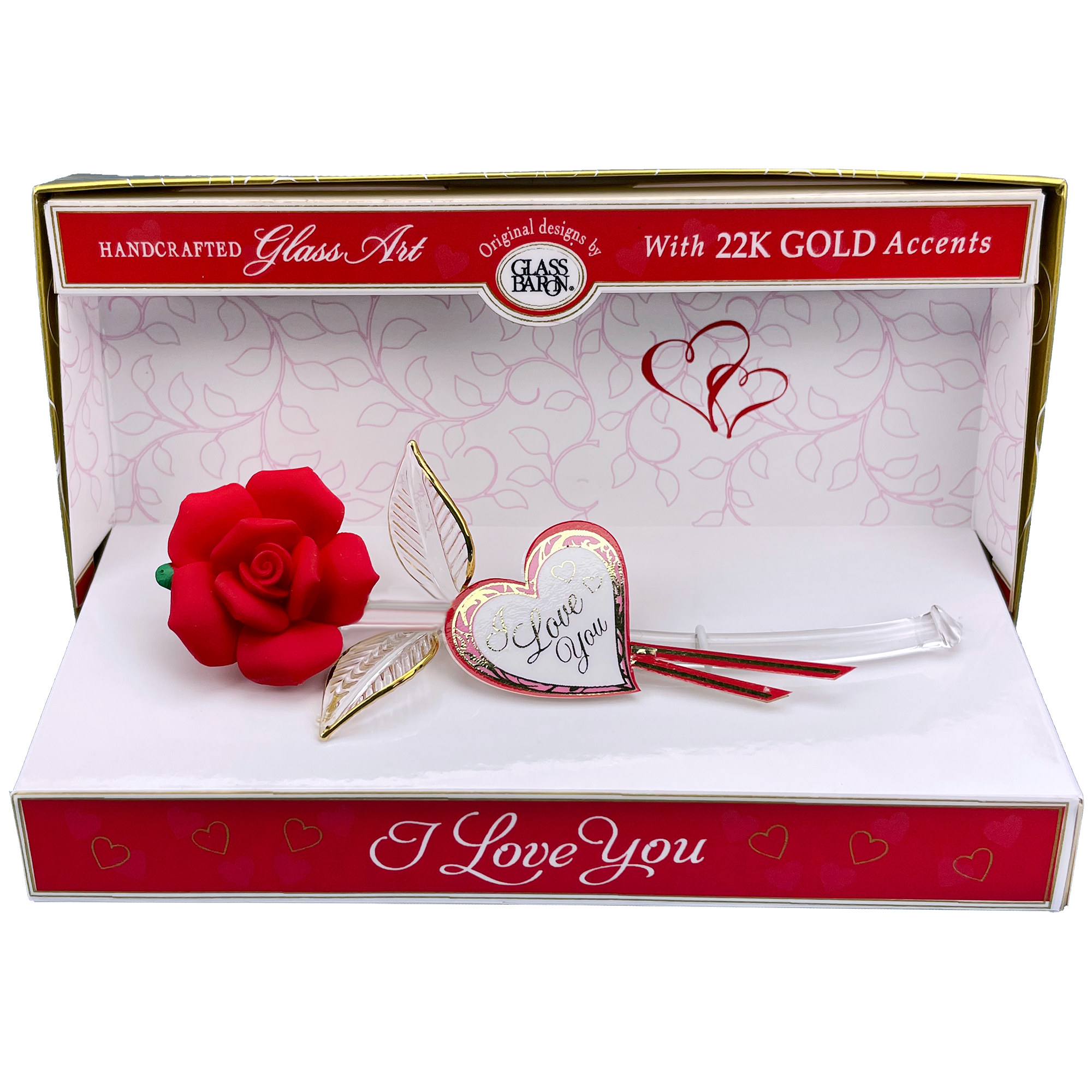 Keepsake Box: Rose, Red "I Love You"