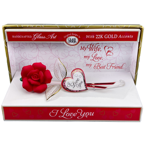 Keepsake Box: Rose, Red "Wife, Best Friend"