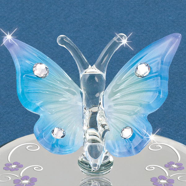 L0 319-B2: Blue Butterfly with Crystals