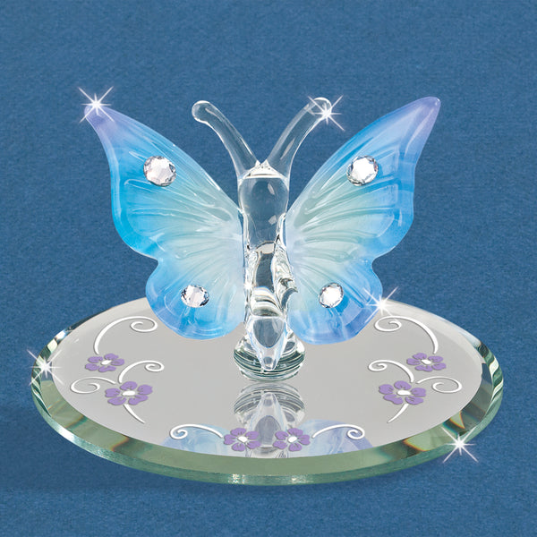 L0 319-B2: Blue Butterfly with Crystals