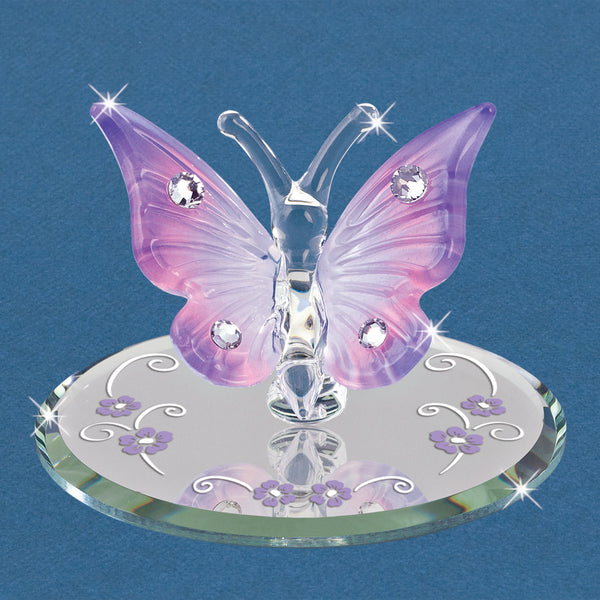 L0 319-L: Lavender Butterfly with Crystals