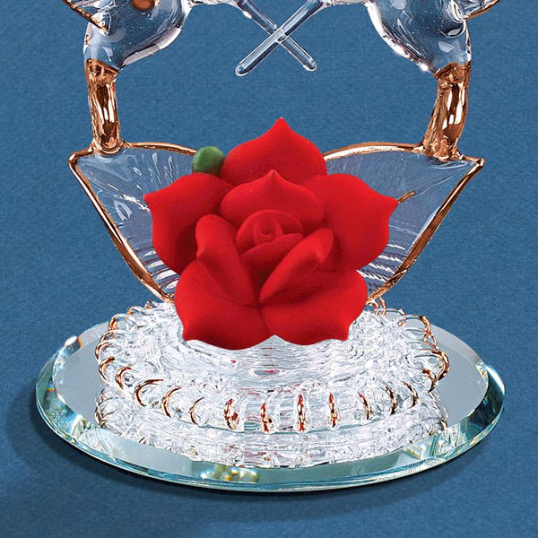P1 342-R: Hummingbirds with Red Rose