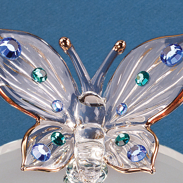 S2 324-B: Butterfly with Blue Crystals