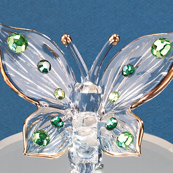 S2 324-N: Butterfly with Green Crystals