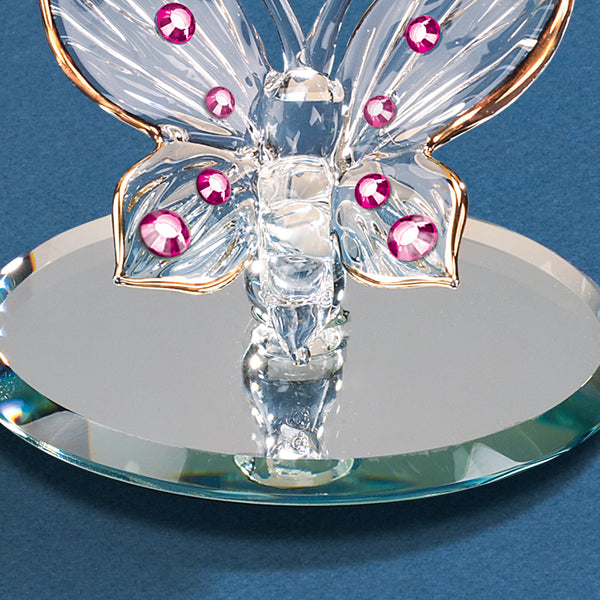 S2 324: Butterfly with Pink Crystals