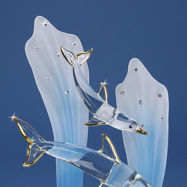 S7 T66-B: Dolphin and Baby with Blue Sea Grass