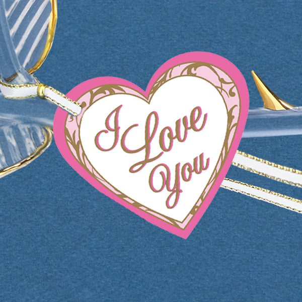 S8 442-P: Rose, Pink "I Love You" (Large)