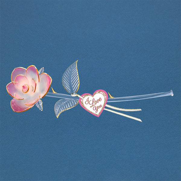 S8 442-P: Rose, Pink "I Love You" (Large)