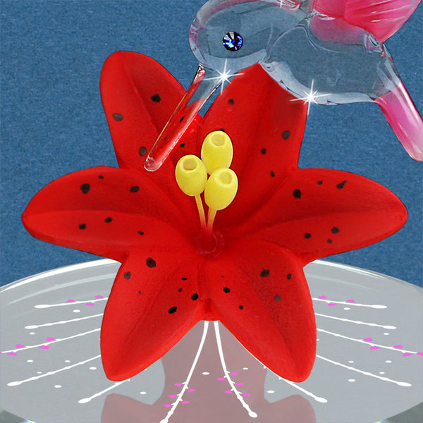 T1 350-R: Hummingbird with Red Lily
