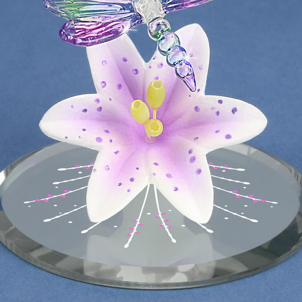 T1 341-S: Dragonfly with Lavender Lily