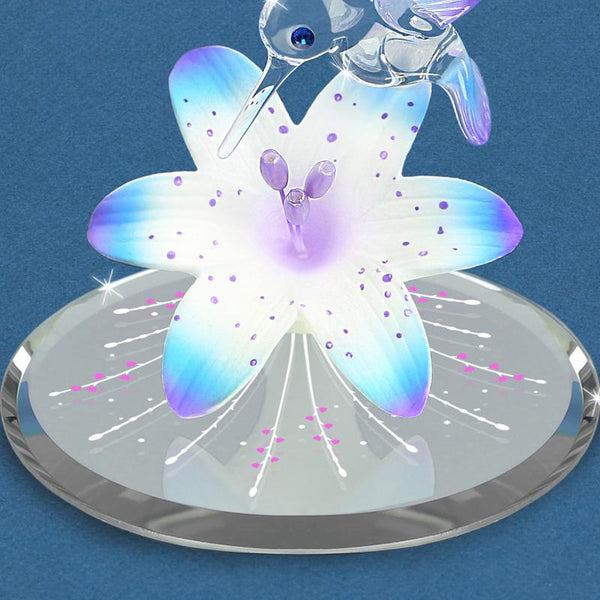 T3 350-BF: Hummingbird on Blue Lily