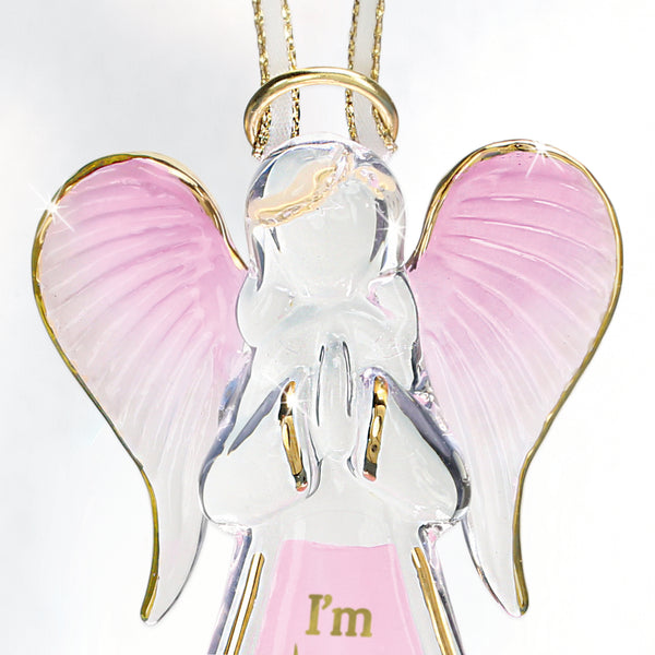 W3 126-BL: "I'm Blessed" Angel Ornament