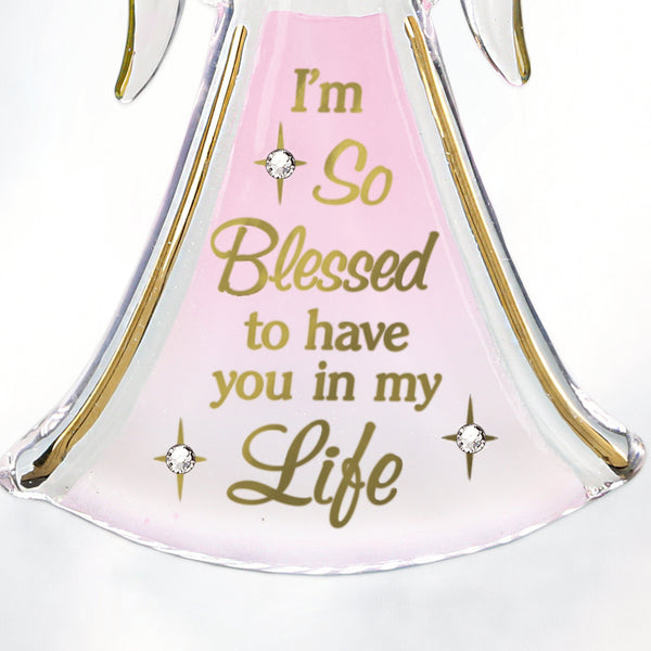 W3 126-BL: "I'm Blessed" Angel Ornament