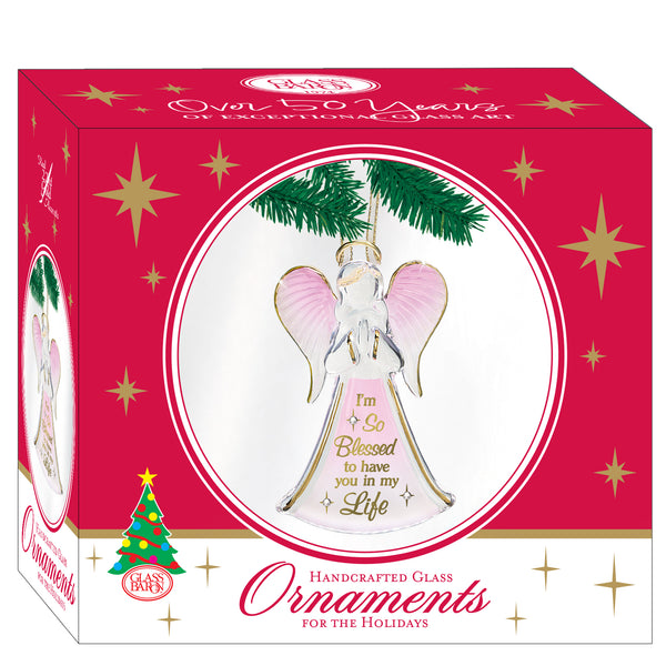 W3 126-BL: "I'm Blessed" Angel Ornament