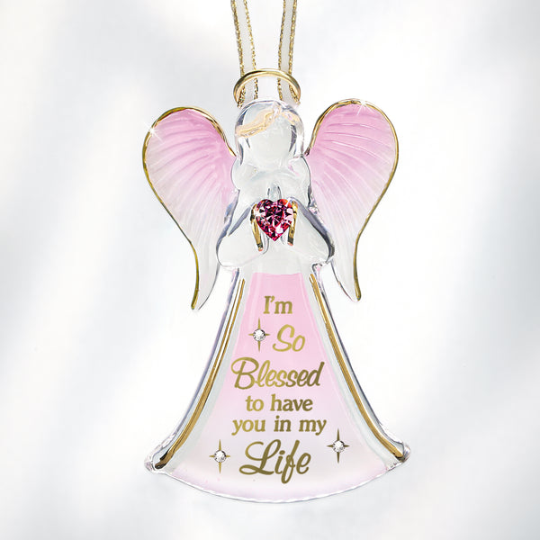 W3 126-BPC: Angel "I'm Blessed" Ornament