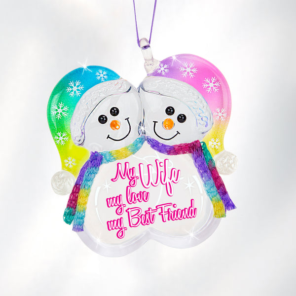 W3 372-WBF: Snow Couple Ornament