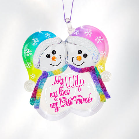 Snow Couple Ornament
