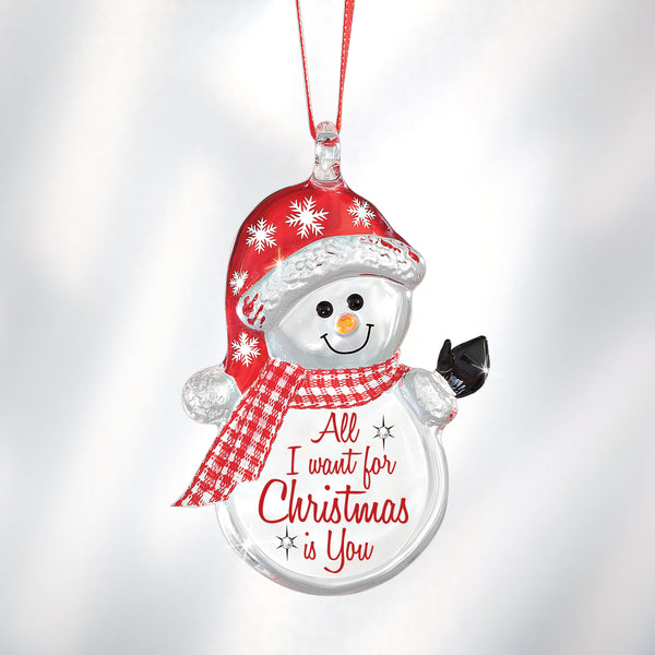 W3 376-ALL: "All I Want is You" Snowman Ornament