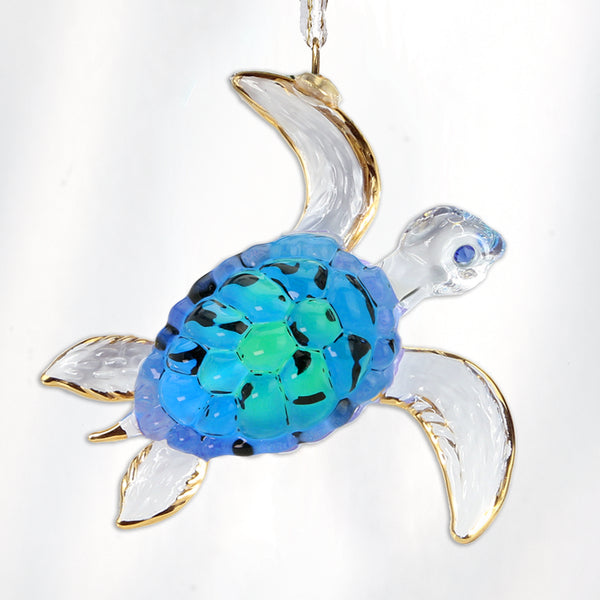 W3 622-CB: Sea Turtle Caribbean Blue Ornament