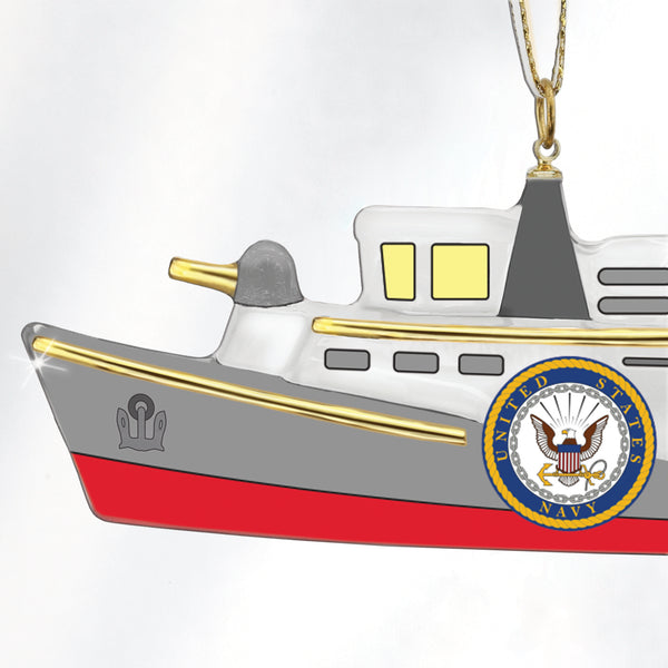 W3 738-S: U.S. Navy Ship Ornament