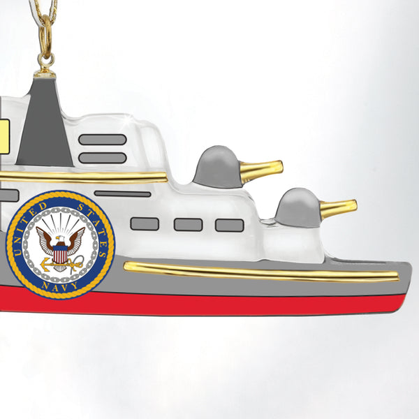W3 738-S: U.S. Navy Ship Ornament