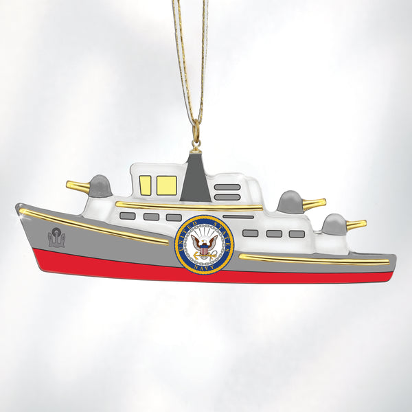 W3 738-S: U.S. Navy Ship Ornament