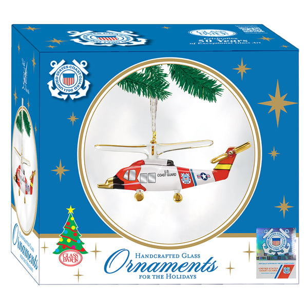 W3 743-J: U.S. Coast Guard Jayhawk Helicopter Ornament
