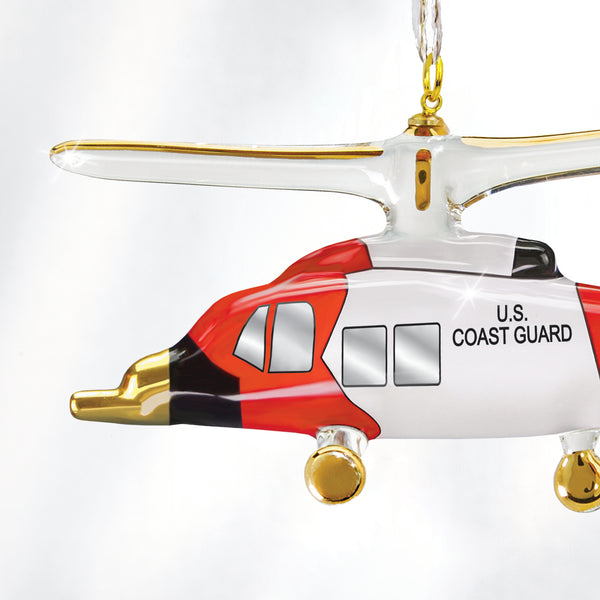 W3 743-J: U.S. Coast Guard Jayhawk Helicopter Ornament