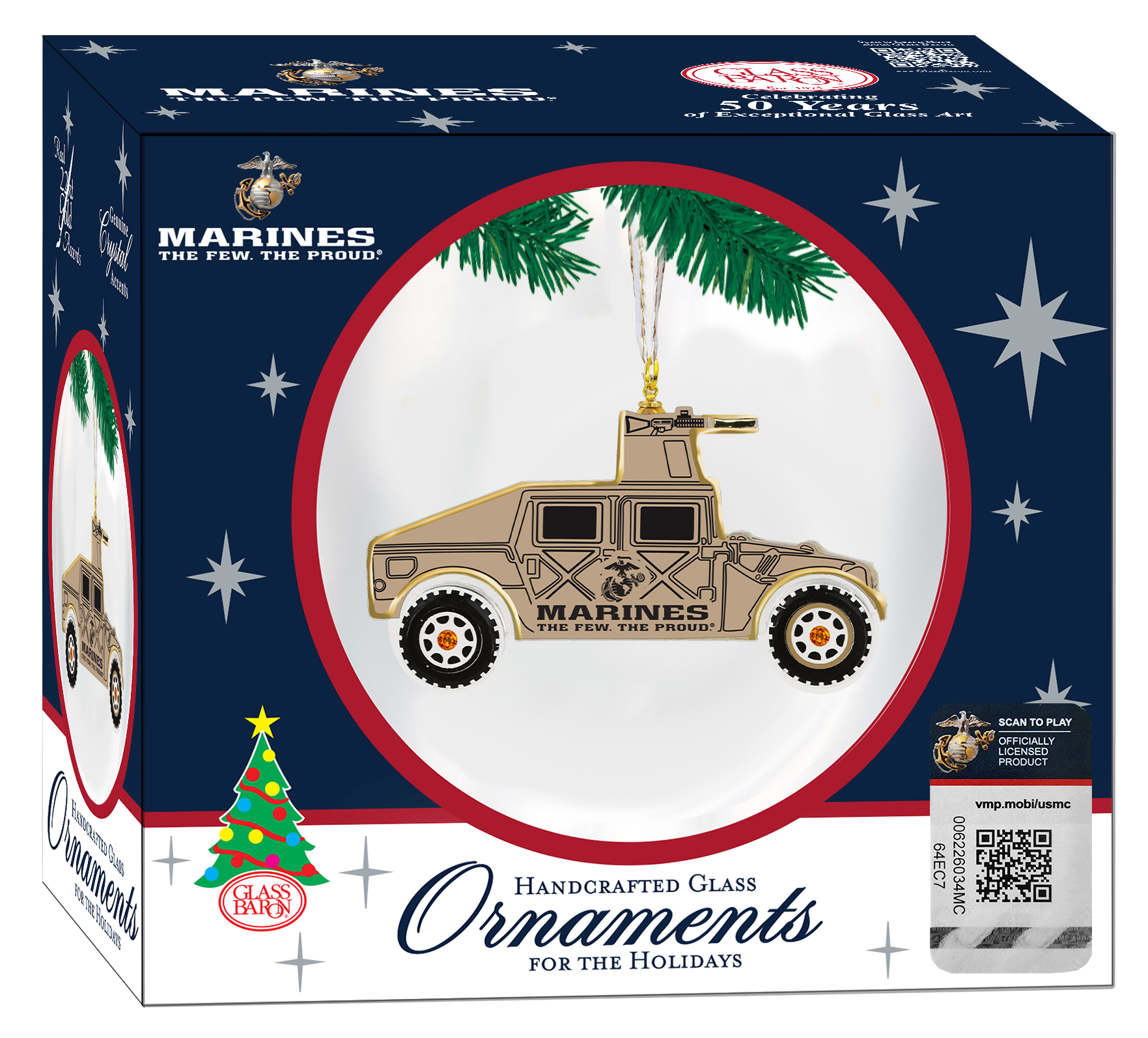 W3 793-MHV: U.S. Marine Corps Humvee Ornament