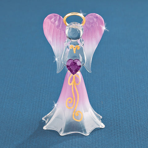 Lavender Angel with Crystal