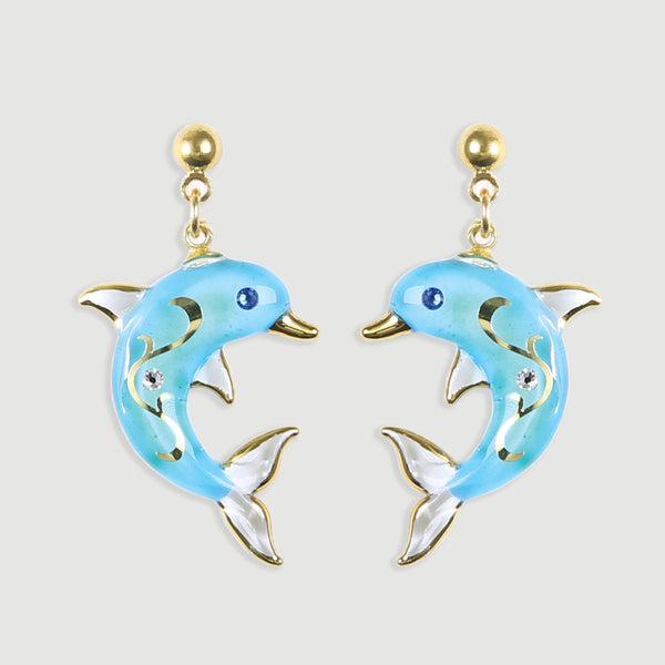Turquoise Dolphin Earrings