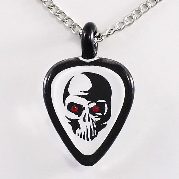 Guitar Pick with Skull Necklace
