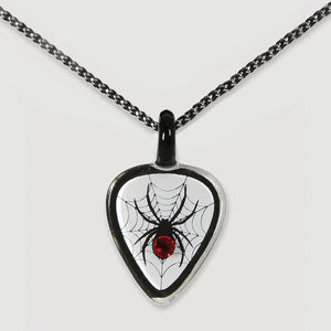 Guitar Pick with Spider Necklace