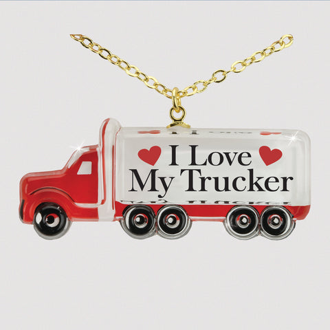 I Love My Trucker Necklace