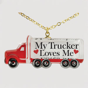 My Trucker Loves Me Necklace